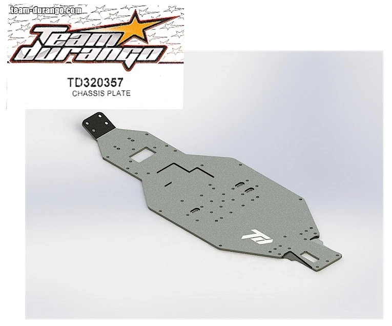 RC Team Durango DEX210F Buggy TD320357 Chassis Plate Aluminum NIB   - Image 1 of 1