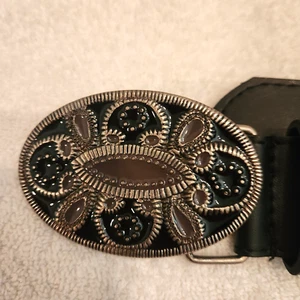 Belt With Buckle Women Black Western 30 inches S/M - Picture 1 of 4