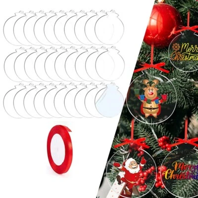 Anh?nger 30 St??ck Mit Band Ornamente Set Durchmesser 7.5cm Ersatz Ersatzteile - Bild 1 von 4