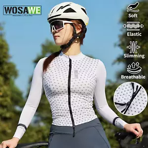 WOSAWE Mujeres Ciclismo Manga Larga Jersey Transpirable Cómodo Montar Ropa Deportiva - Imagen 1 de 13