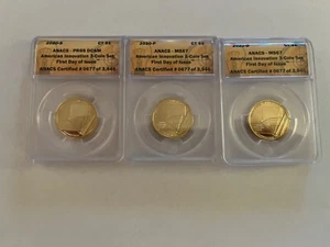 Lotto 4 monete prova anno dollaro Connecticut innovazione 2020 P D S ANACS - Foto 1 di 2