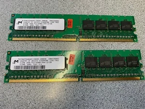 1GB (2 x 512MB) DDR2 RAM Micron PC2-4200U - MT8HTF646AY-53B3 - Photo 1/2