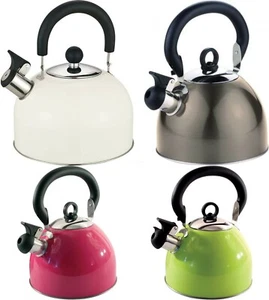 Stainless steel stovetop whistling tea 2.5 litre kettle. Fast boiling camping - Picture 1 of 15