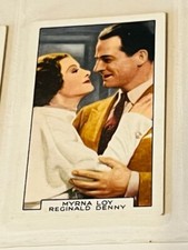 Gallaher Tobacco Card Film Partner Movie Star Myrna Loy Reginald Denny trading