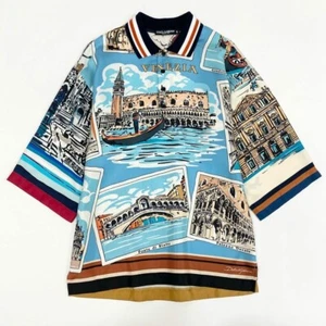 DOLCE & GABBANA GAPPER camicia seta italiana manica corta uomo usata GIAPPONE - Foto 1 di 9