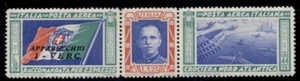 ITALY #C49, 5.25 + 44.75 lira triptych, og, NH, VF, Scott $325.00 - Picture 1 of 1