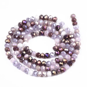 140pcs Faceted Glass Beads 3mm Gradual Purple Rondelle Crystal Loose Bead - Picture 1 of 3