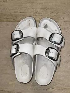 Birkenstock White Sandals Made In Germany 38 US7 - Picture 1 of 8