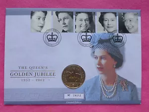 MONETA 5 STERLINE GIUBILEO D'ORO 2002 £ BU FDC / PNC - Foto 1 di 2