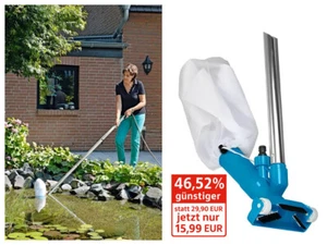 Teich- und Poolreiniger Unterdruckwasserreinigungs-System mit Alu Teleskopstiel - Bild 1 von 6