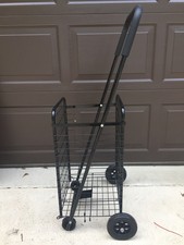 Shopping Cart Grocery Basket 4 Wheel Utility Cart Medium Folding Honey Can Do