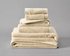 6pc Bath Towel Set Organic Cotton Ring Spun Luxury Oversized Soft & Natural... - Picture 1 of 4