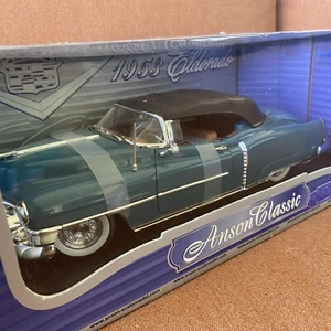 ANSON CLASSIC 1953 Cadillac Eldorado Teal 1:18 Diecast Model Car 33734 NO - Picture 1 of 4