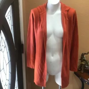 Carol rose orange open hooded cardigan - Picture 1 of 6