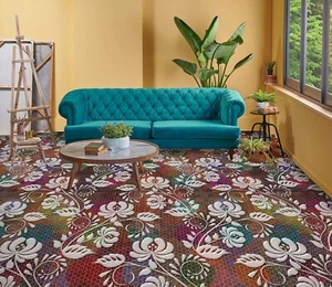 3D Simple Flower SKE1597 Floor WallPaper Print Decal Epoxy Floor Deco Kay - Picture 1 of 6