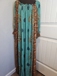 Bohemian Butterfly Sisterhood Off Shoulder Maxi Dress One Size - Picture 1 of 6