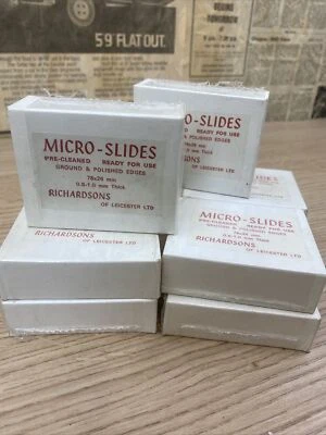 COSMOS BIOMEDICAL 50 NOS Microscope Slides Plain - High Quality Ground Edges - UK Seller