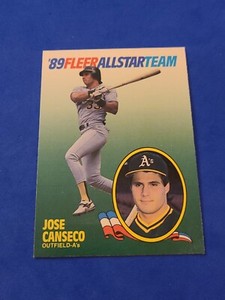 1989 Jose Canseco Fleer All Star Team #2