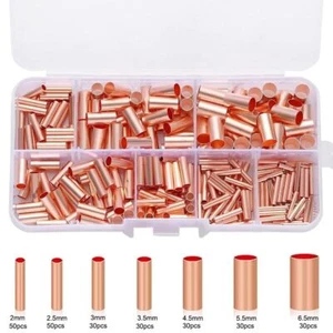 Wire Ferrules Kit Copper Crimp Connector Non Insulated Electrical Butt Terminal - Picture 1 of 16