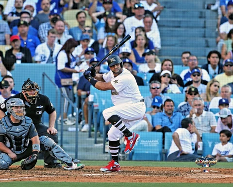 Albert Pujols St. Louis Cardinals Unsigned Prepares to Bat in the Cover