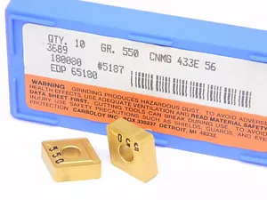 (10 pezzi) Carboloy CNMG 433E-56 grado: 550 inserti in carburo - Foto 1 di 4
