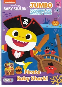 Pinkfong Baby Shark Jumbo Coloring & Activity Book Pirate Baby Shark! - Imagen 1 de 4