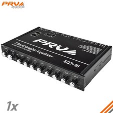 PRV EQ7-15 Car Audio Equalizer 7 Band 1/2 Din 6 Channel RCA Output Graphic EQ