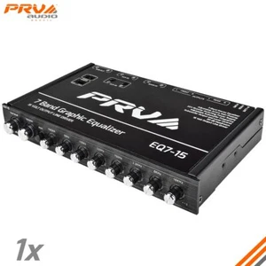 PRV EQ7-15 Car Audio Equalizer 7 Band 1/2 Din 6 Channel RCA Output Graphic EQ - Picture 1 of 8