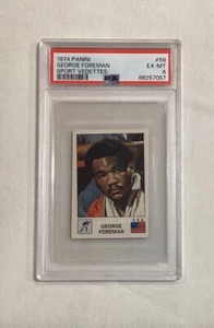 GEORGE FOREMAN 1974 PANINI VEDETTES 2ND YEAR CARD #58 PSA 6 - Picture 1 of 2