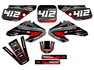 2001-2003 XR 70 SURGE Black Senge Graphics Kit Compatible with Honda - Picture 1 of 10