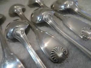 Mid 20th c French 950 silver 6 soup spoons Christofle Vendome 20,6cm - Picture 1 of 10