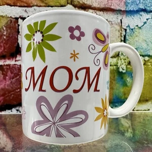 MOM Flowers FLOMO Coffee Mug Cup Mother's Day Butterfly Garden Colorful Parent - Picture 1 of 24