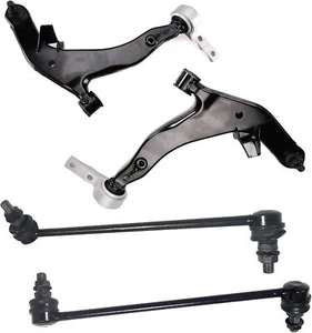 4pc Front Lower Control Arm + Sway Bar Link Kit for Nissan Murano 2003-2007 - Bild 1 von 1