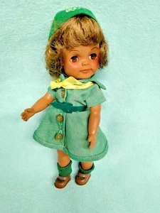💙Vintage Effanbee African American Official 🍃🌼GIRL SCOUT🌼🍃Fluffy Doll - Picture 1 of 6