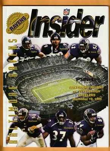 1999 Pittsburgh Steelers Baltimore Ravens Program w/Ticket Ray Lewis - Picture 1 of 4