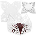  50 Pcs Hollow Decorated Wedding Candy Box White Boxes Decorative Chocolate Cups