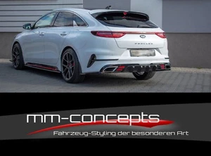 Difusor CUP NEGRO para KIA ProCeed Pro Cee'd GT parachoques divisor ABS - Imagen 1 de 10