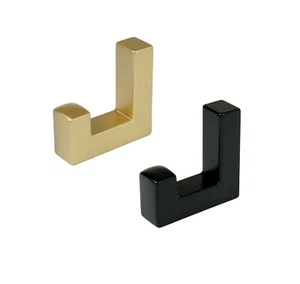 Kleiderhaken schwarz eckig Bolonia Design Garderobenhaken Wand-haken Mantelhaken - Bild 1 von 22