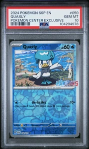 Tarjeta PSA 10 Pokemon Center Exclusiva Quaxly Reverse Holo SSP EN Horizons 050/191 - Imagen 1 de 2