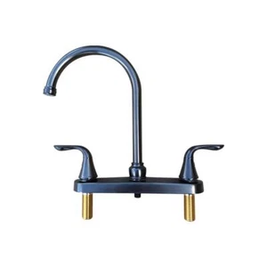 Unbranded Standard Kitchen Faucet Stainless Steel Double Handle Oil RubbedBronze - Picture 1 of 4