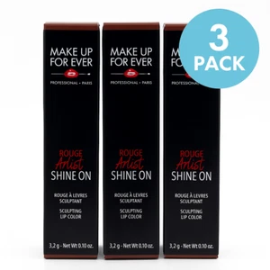 MAKE UP FOR EVER Rouge Artist Shine On Lip Color 0.10 oz 3 Pack New - Picture 1 of 7