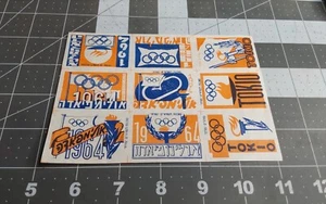 1964 Olympic Games Tokyo Greece Printed Sheet - Picture 1 of 2