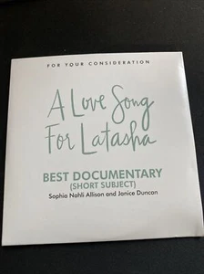 A LOVE SONG FOR LATASHA FYC Awards Consideration Collectible DVD Documentary - Picture 1 of 3