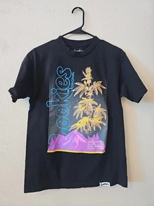 Authentic Cookies Brand Black Tee Weed Plants Men's Medium Size T shirt - Picture 1 of 3