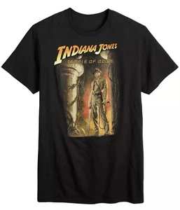NWT Men’s Indiana Jones & The Temple of Doom Black T-Shirt Size Large - Picture 1 of 6