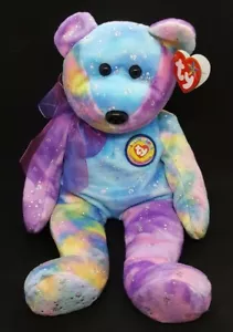 TY 2004 CLUBBY VI the RAINBOW BEAR BEANIE BUDDY - NEUWERTIG mit neuwertigen Etiketten - Bild 1 von 7