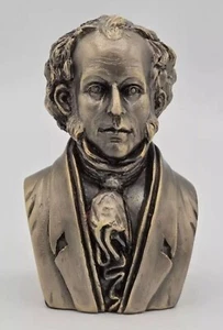 RARE Vintage President Martin Van Buren Miniature Metal Bust Statue 3" - Picture 1 of 1