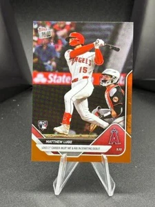 2025 Topps Now Matthew Lugo #165 Rookie Orange/25 Angels 1st Hit - Imagen 1 de 4
