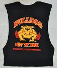 Bulldog Gym Sleeveless Open Side Workout Bodybuilding Venice Beach Black Shirt