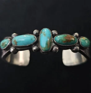 C.G. WALLACE ERA SPECTACULAR ZUNI OR NAVAJO INGOT SILVER CUFF BRACELET 70 GRAMS! - Picture 1 of 24